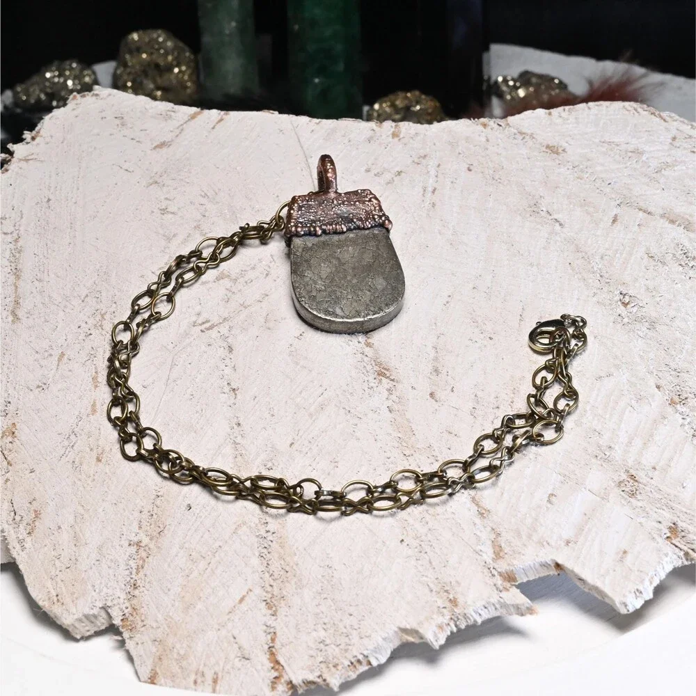 Electroformed Copper Pyrite Pendant